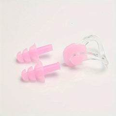 Waterproof Swimming Earplugs and Nose Clip Set for Kids and Adults