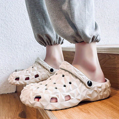Men's Platform Clogs Hollow Out Non Slip Garden Shoes