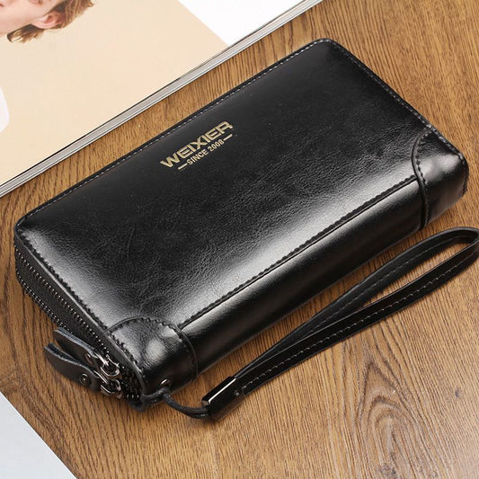 Vintage Men's Handbag Hand Grip Bag Cell Phone Bag Wallet