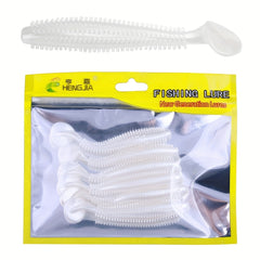 6pcs Paddle Tail Soft Lure Bionic Swimbait Fishing Accessories For Bass Carp