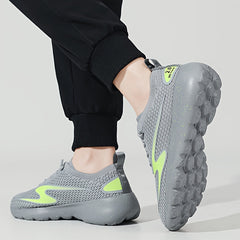 Men's Knit Breathable Running Shoes Soft Sole Lace up Sneakers