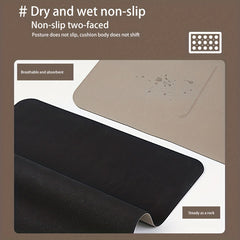 Non-Slip Rubber Yoga Mat with Position Guide Line 72.83x26.77in