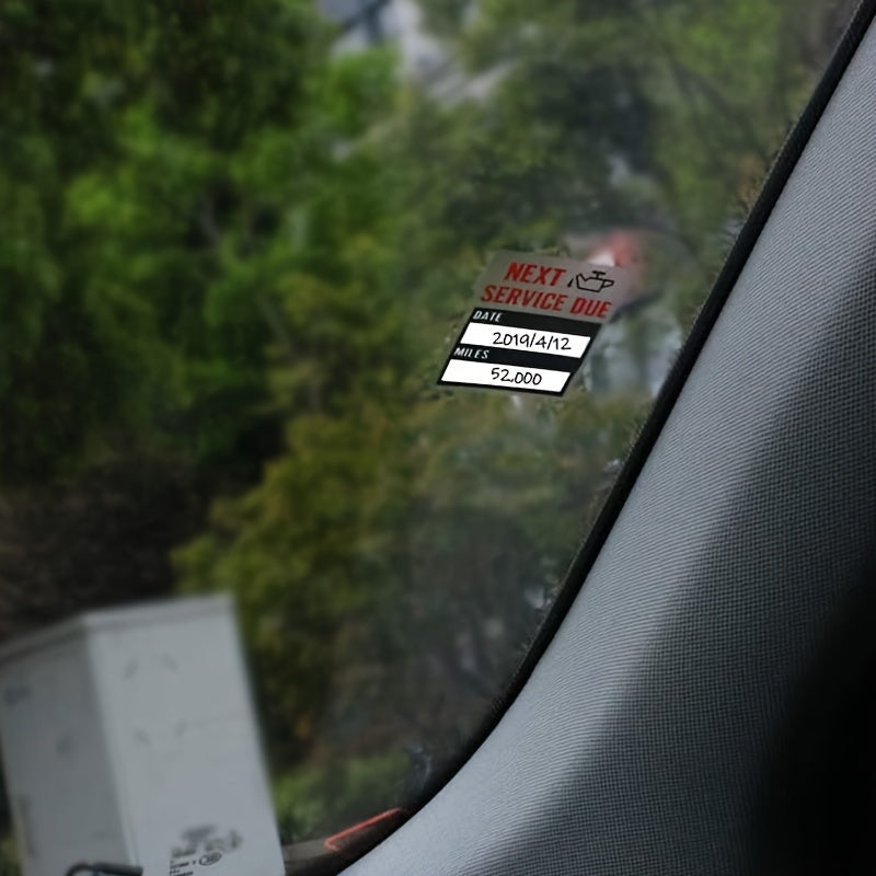 100pcs Car Change Repair Reminder Sticker Self-adhesive Label