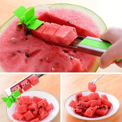 Outdoor Watermelon Cutting Machine Stainless Steel Fruit Slicer