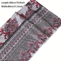 Paisley Printed Hijab Knotted Turban Cap Elastic Head Wrap