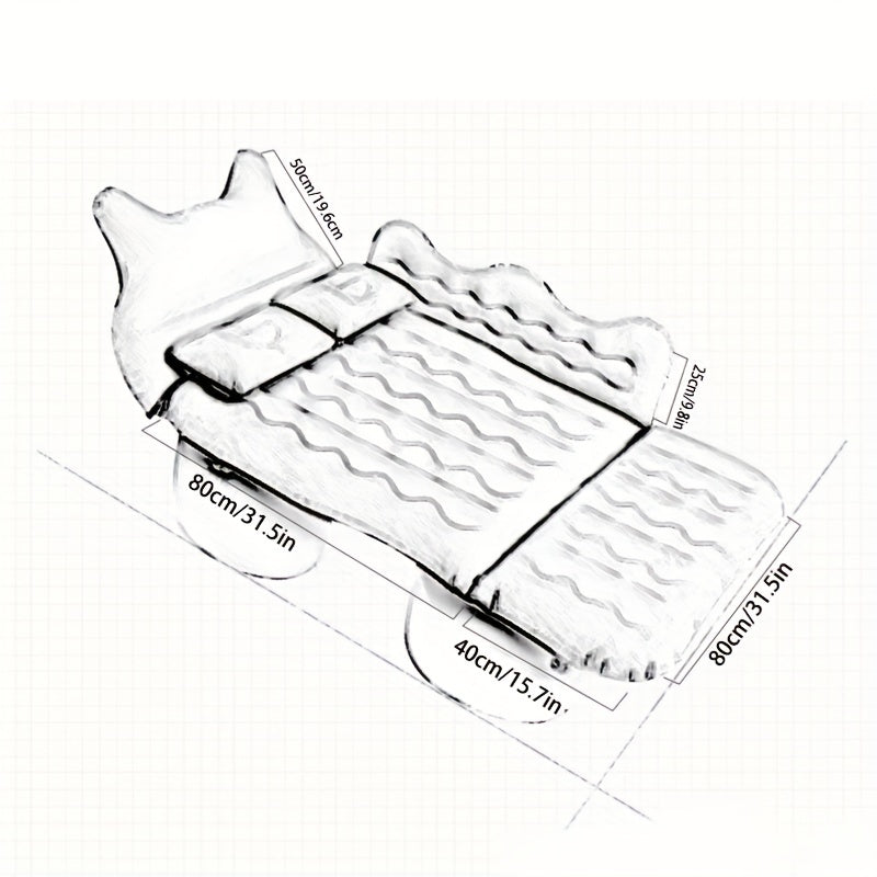 Car Inflatable Bed Portable Folding Air Mattress for Outdoor Travel