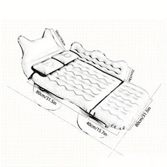 Car Inflatable Bed Portable Folding Air Mattress for Outdoor Travel