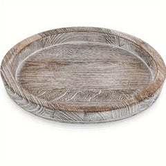 2pcs Wooden Serving Tray Decorative Centerpiece Holder Trays Kitchen Count