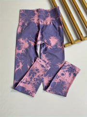 Tie Dye Lip Lifting Quick Drying Yoga Pants