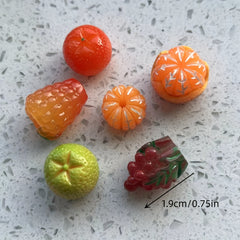 6pcs 1set 1 12 Dollhouse Fruit Dolls House Food Accessories Toys Nail Art Patch