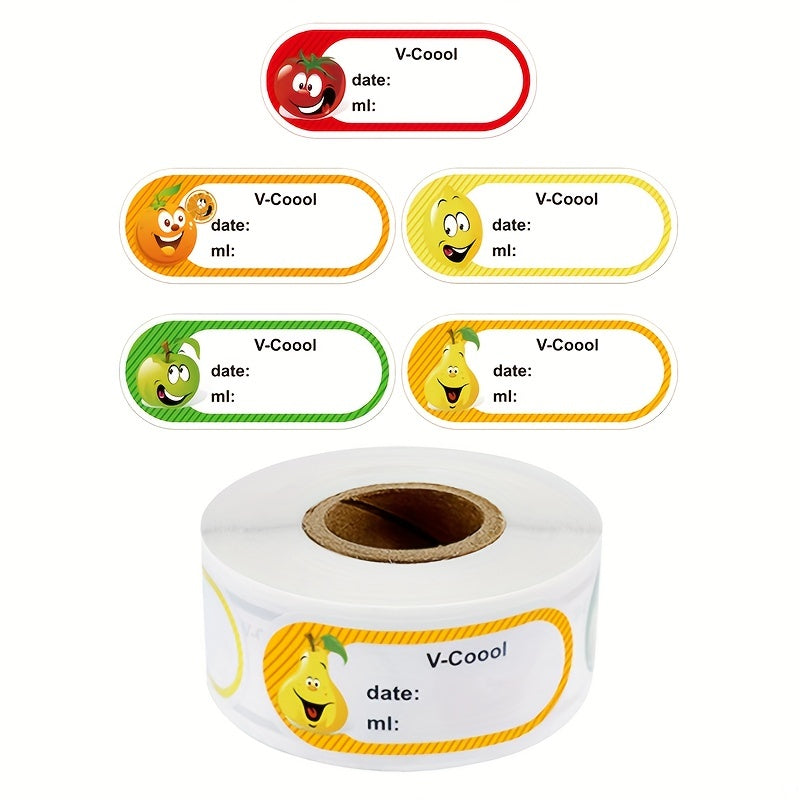 250 Pieces Explosive Food Date Roll Sticker Label