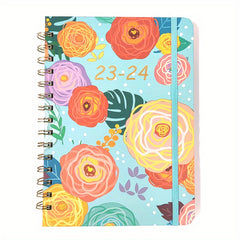 Vintage Rose Flower Schedule Book Weekly Planner A5 Coil Notebook