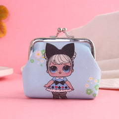 Girls Cartoon Print Coin Purse Mini Wallet Card Holder