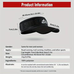 Lightweight Sport Visor Hat Elastic Breathable Sun Hat Unisex Golf Baseball Cap
