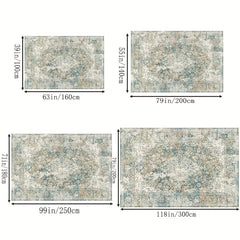 Boho Distressed Persian Area Rug Soft Washable Durable Carpet for Home Decor
