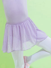 Sequin Mesh Dance Skirt Girls Ballet Skirt For Party Performance