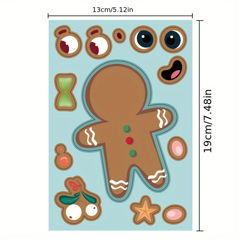 4pcs Christmas Stickers Santa Claus Stickers DIY Stickers Children's Toy