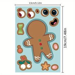 4pcs Christmas Stickers Santa Claus Stickers DIY Stickers Children's Toy