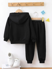 Colorful Gamepad Pattern Boy's 2pcs Hoodie & Sweatpants Set