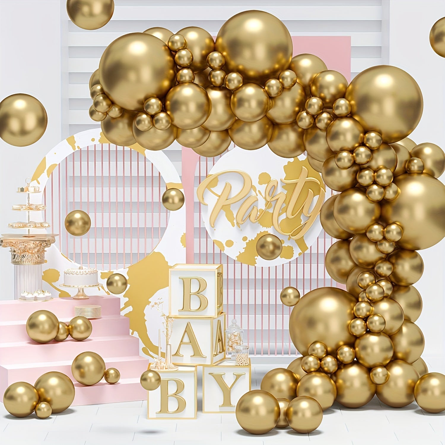 50pcs Party Golden Metal Balloon 30 Happy Birthday Party Decoration