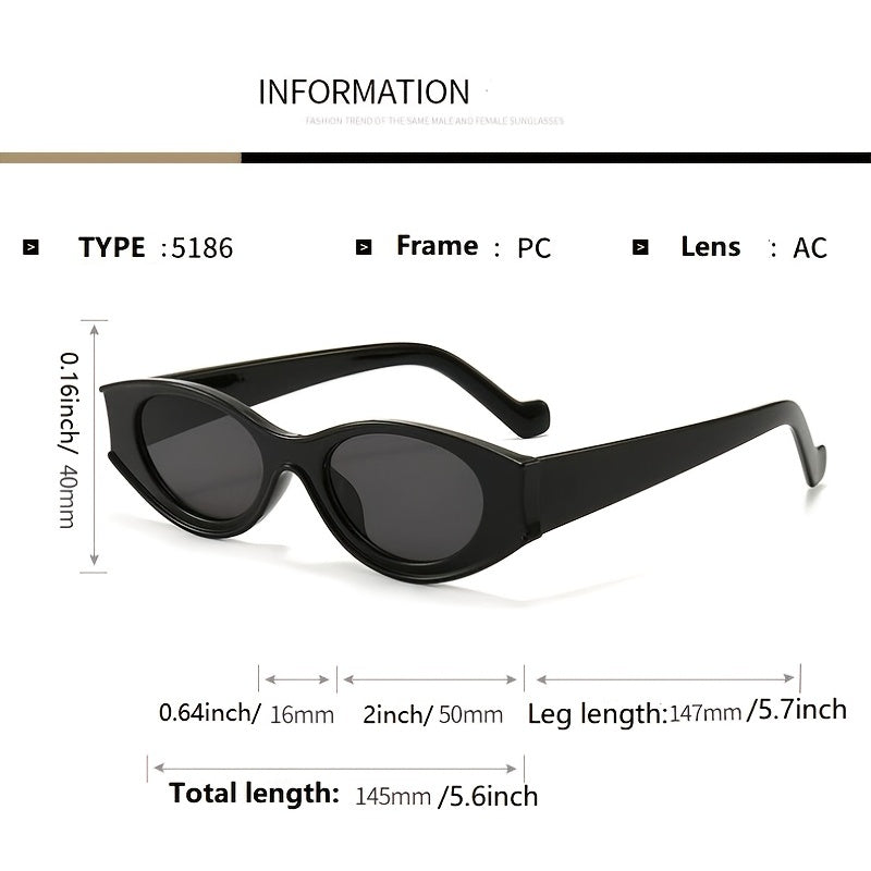 Oval Sunglasses UV Blocking Sun Glasses For Women Girls