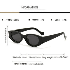 Oval Sunglasses UV Blocking Sun Glasses For Women Girls