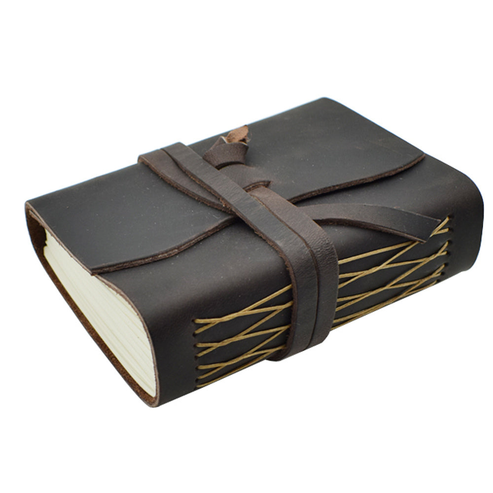 Portable Leather Notebook 140 Sheets Cowhide Note Book Diary Journal Sketchbook