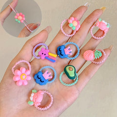 30pcs Rubber Animals Hair Tie Hair Accessories for Girls Children