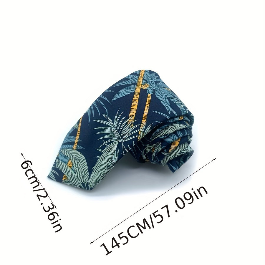 Men's Floral Tie Coconut Tree Tie Husband Boyfriends Birthday