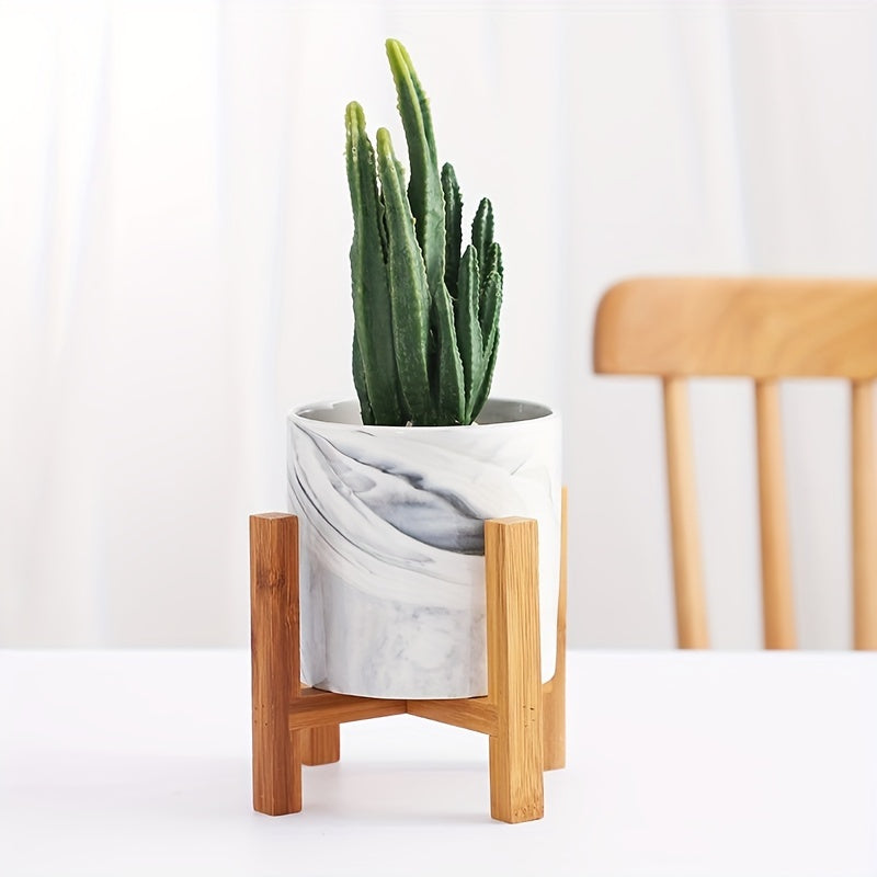 Wooden Floor Flower Stand 8-12 Plant Indoor Outdoor Holder