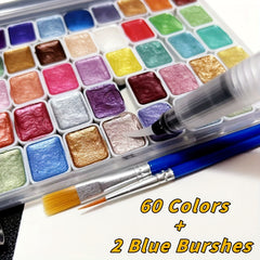 Iridescent Metallic Watercolor Set Shimmer DIY Paint Set for Artists