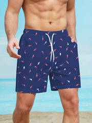 Cartoon Fish Pattern Swim Trunks Quick Dry Beach Shorts Men s Swimwear