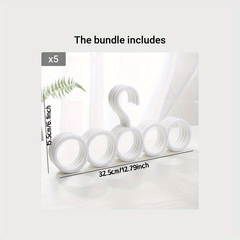 Plastic Scarf Rack Hanger 5 Holes Space Saving Organizer