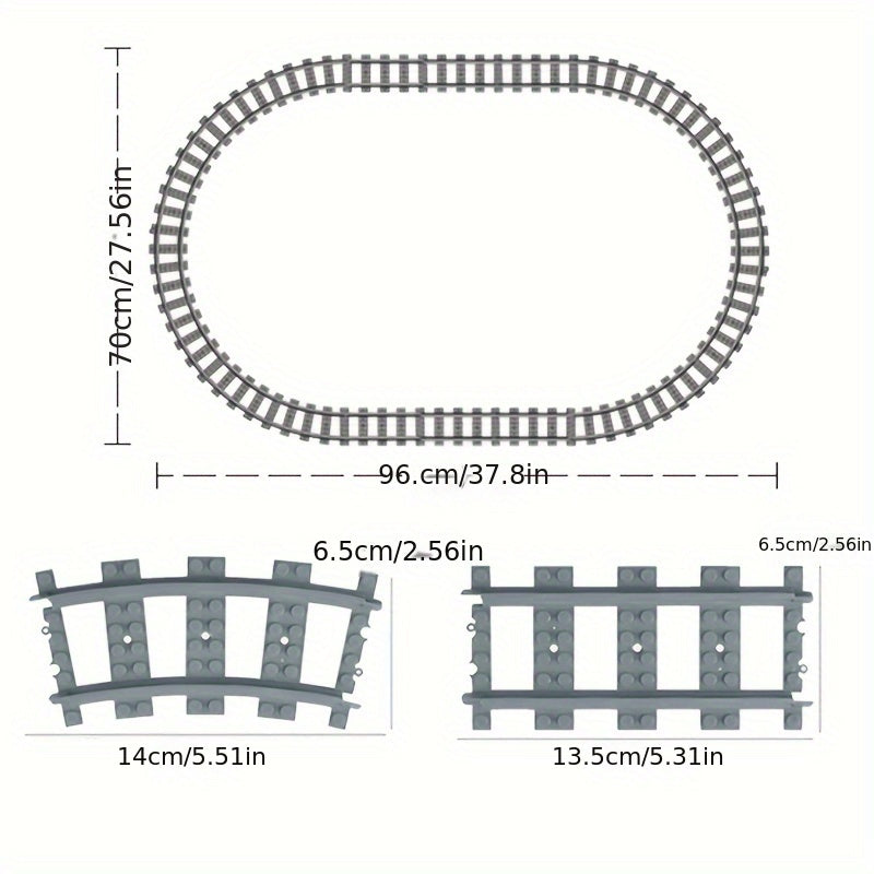 20pcs Train Track Building Block Set - DIY Christmas Gift
