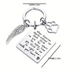 Pet Memorial Keychain - Sympathy Accessories for Beloved Dog or Cat