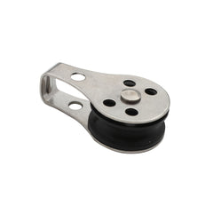 Marine 316 Stainless Steel Swivel Eye Pulley Block Single Wheel & Nylon Sheave