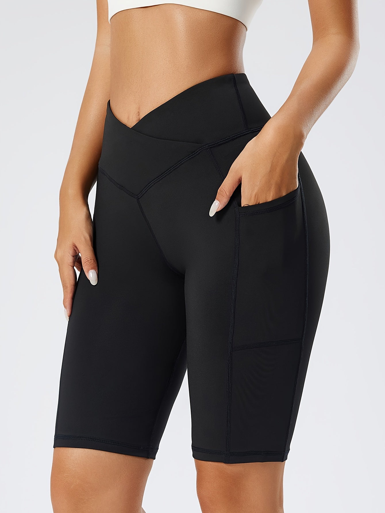 Sports Shorts With Pockets Casual Sweatpants Leggings Shorts