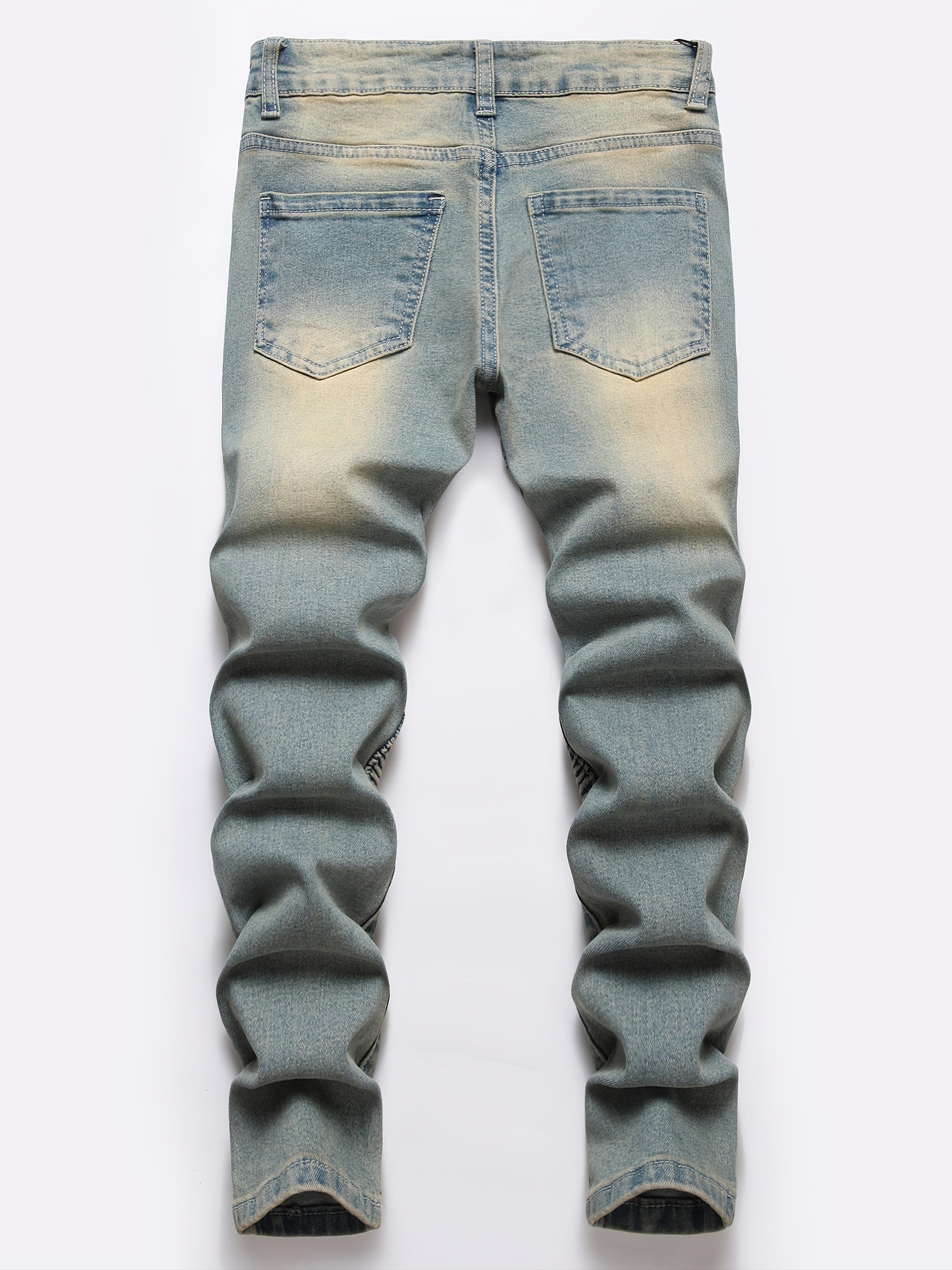 Boys Retro Ripped Jeans Slim Fit Denim Pants Kids Clothes