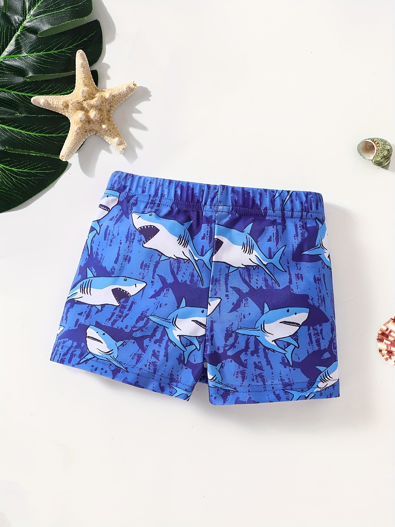 Boys Cartoon Shark Swimming Trunks Beach Vacation Kids Summer Clothes