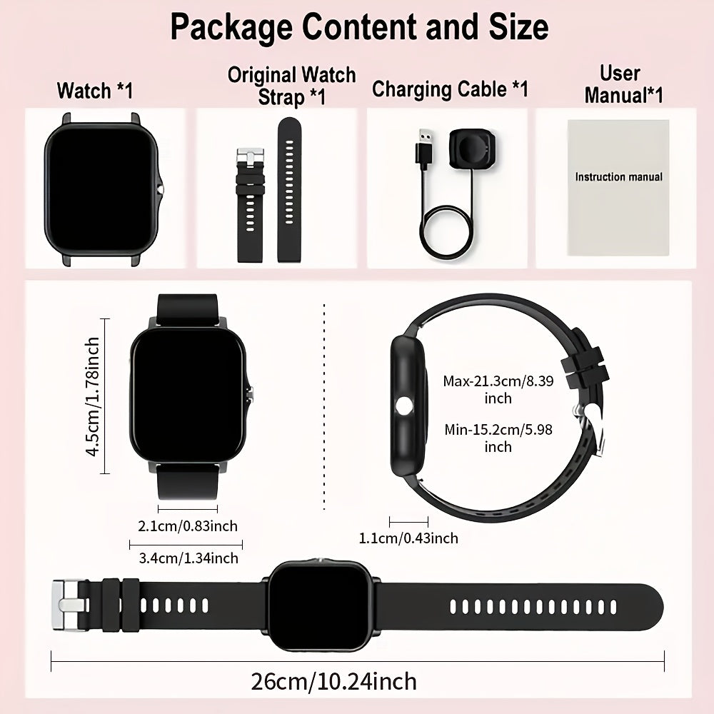 Wireless Smartwatch with Multiple Sports Modes & Camera Control