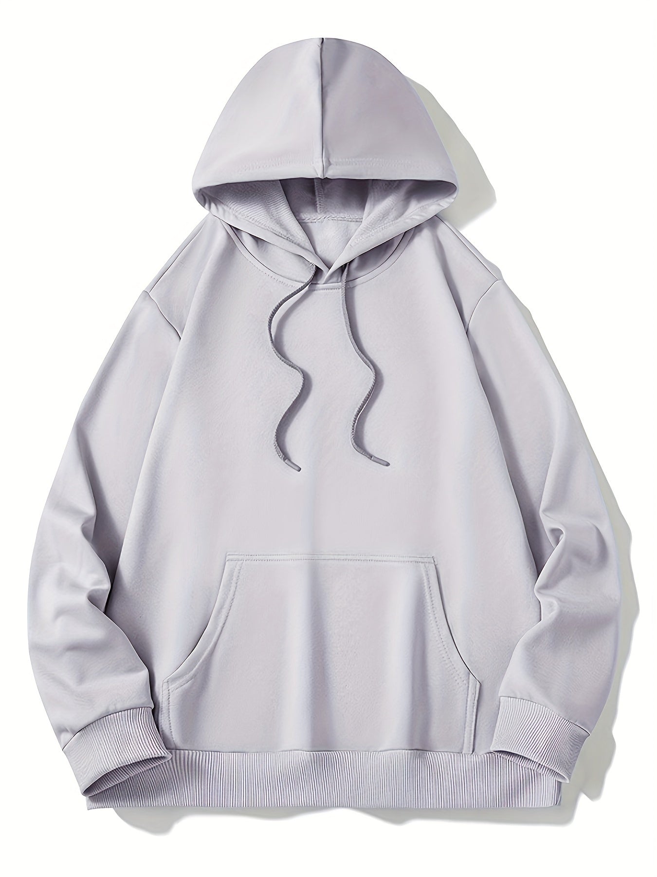 Men's Solid Hoodie Pullover Sweatshirt with Pocket