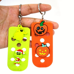 DIY Keychain Hole Plate Charm Pendant PVC Keychains Decorations
