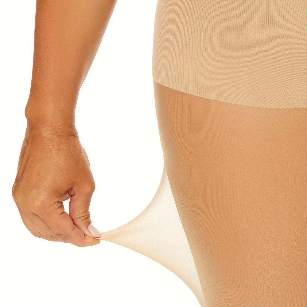 Casual Stockings Women's Plus Plain Colorblock High Rise