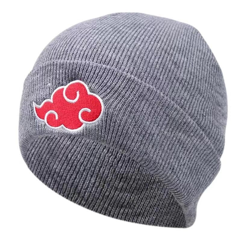 Men's Cloud Embroidered Knitted Beanie Anime Hat