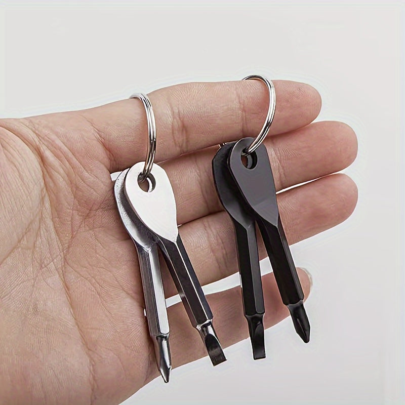 Slotted Cross Screwdriver Keychain for Camping Hiking Bag
