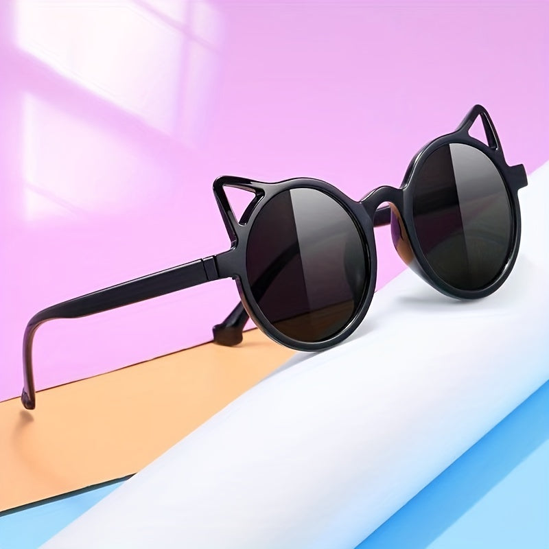 Cat Ear Round Sunglasses UV Protection for Kids
