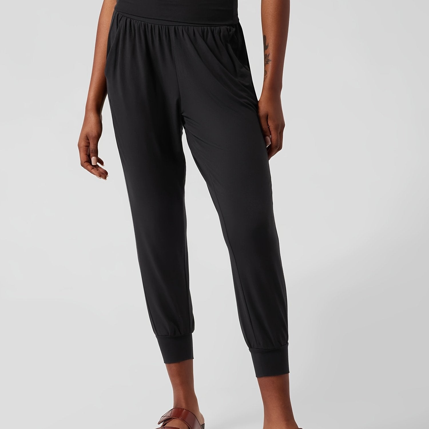 Women's High Waist Jogger Pants Loose Pleated Yoga Fitness Pants