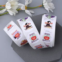 500pcs Halloween Pumpkin Stickers Gift Cartoon Pattern Greeting Cards