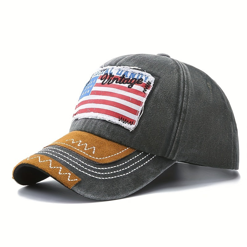 US Flag Baseball Cap Sun Hat Duck Tongue Cap