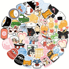 50 Japanese Small Things Doodle Stickers Learning Toy DIY Party Stickers